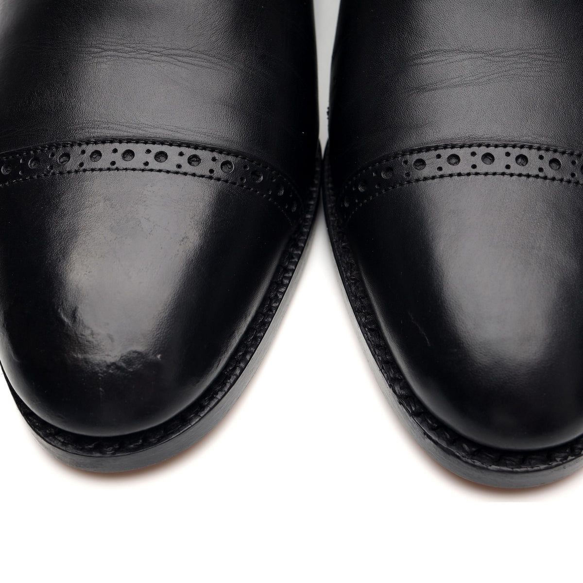 &#39;Philip II&#39; Black Leather Oxford UK 7 E