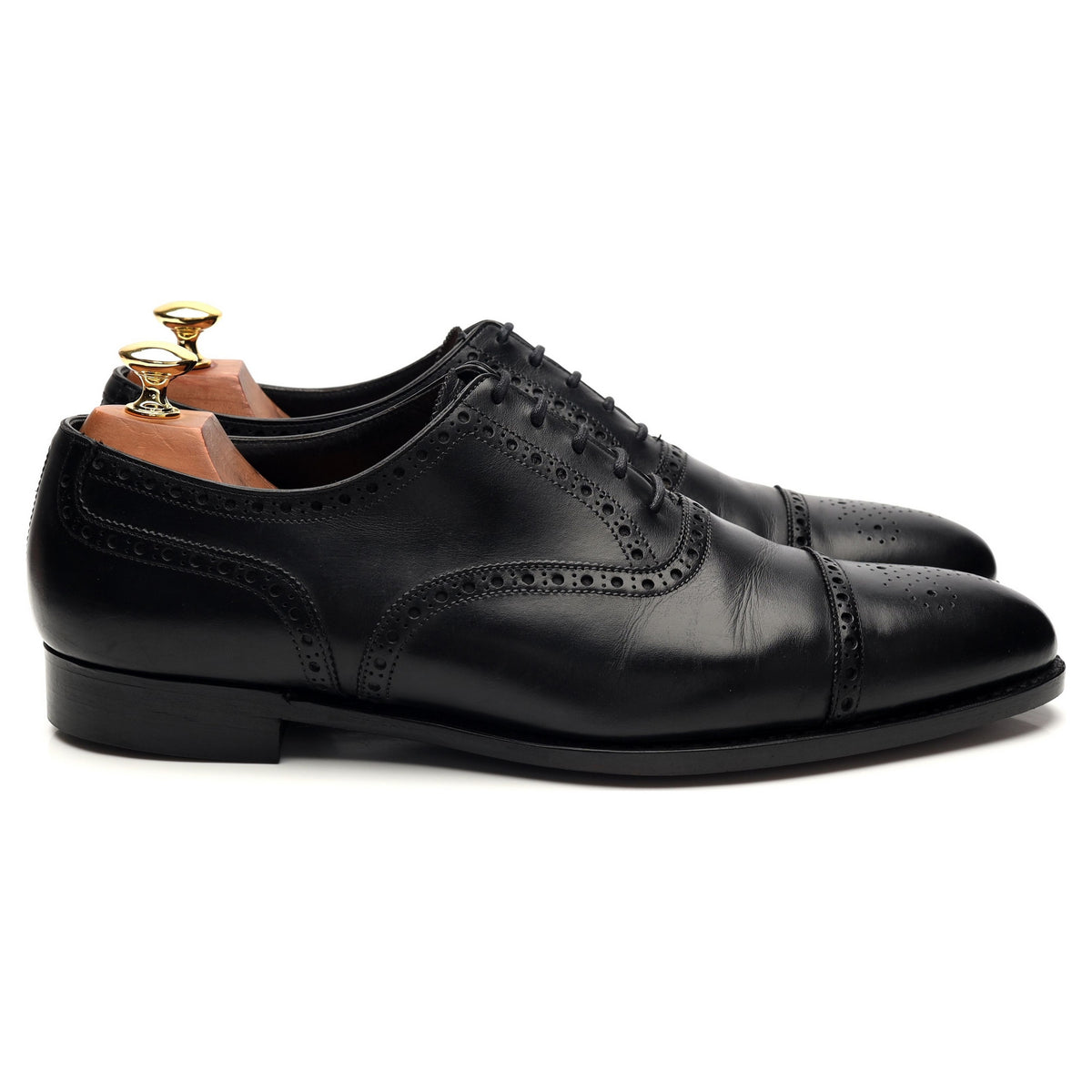 &#39;Barrington 2&#39; Black Leather Oxford Brogues UK 9 E