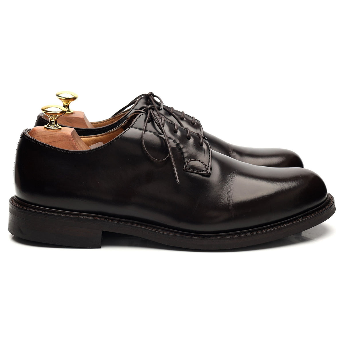 &#39;Shannon&#39; Dark Brown Leather Derby UK 8 G