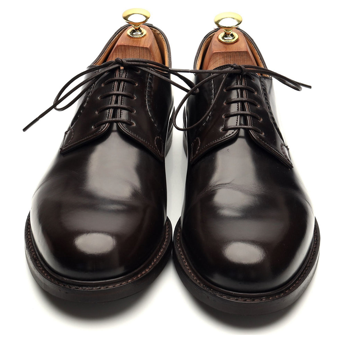 &#39;Shannon&#39; Dark Brown Leather Derby UK 8 G