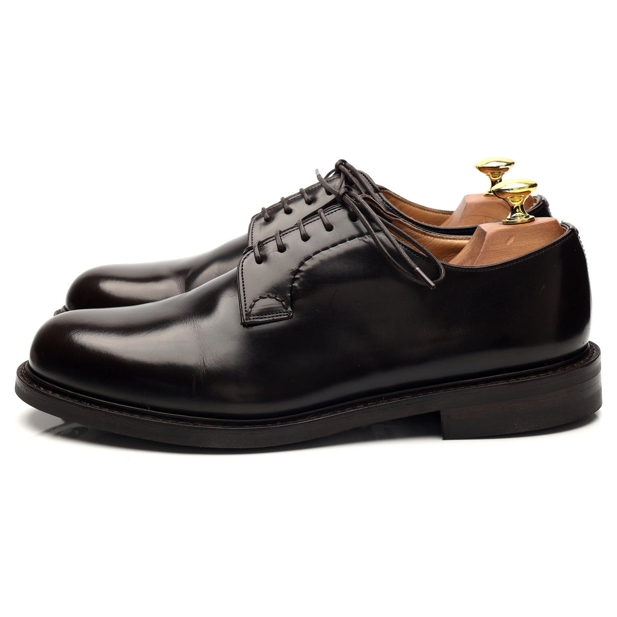 &#39;Shannon&#39; Dark Brown Leather Derby UK 8 G