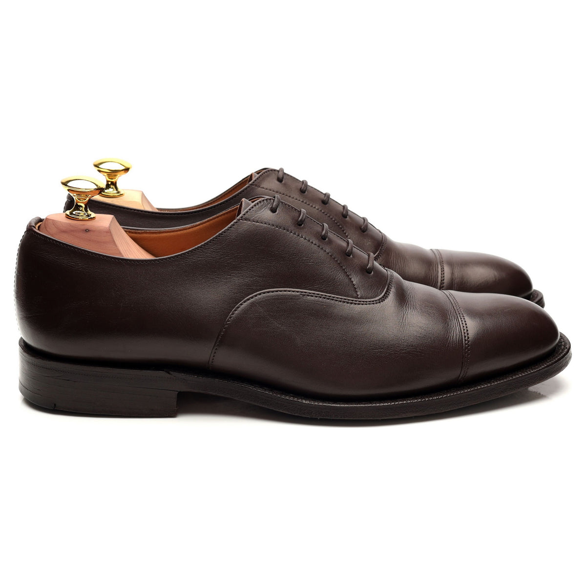 &#39;Aaron&#39; Dark Brown Leather Oxford UK 7.5 G