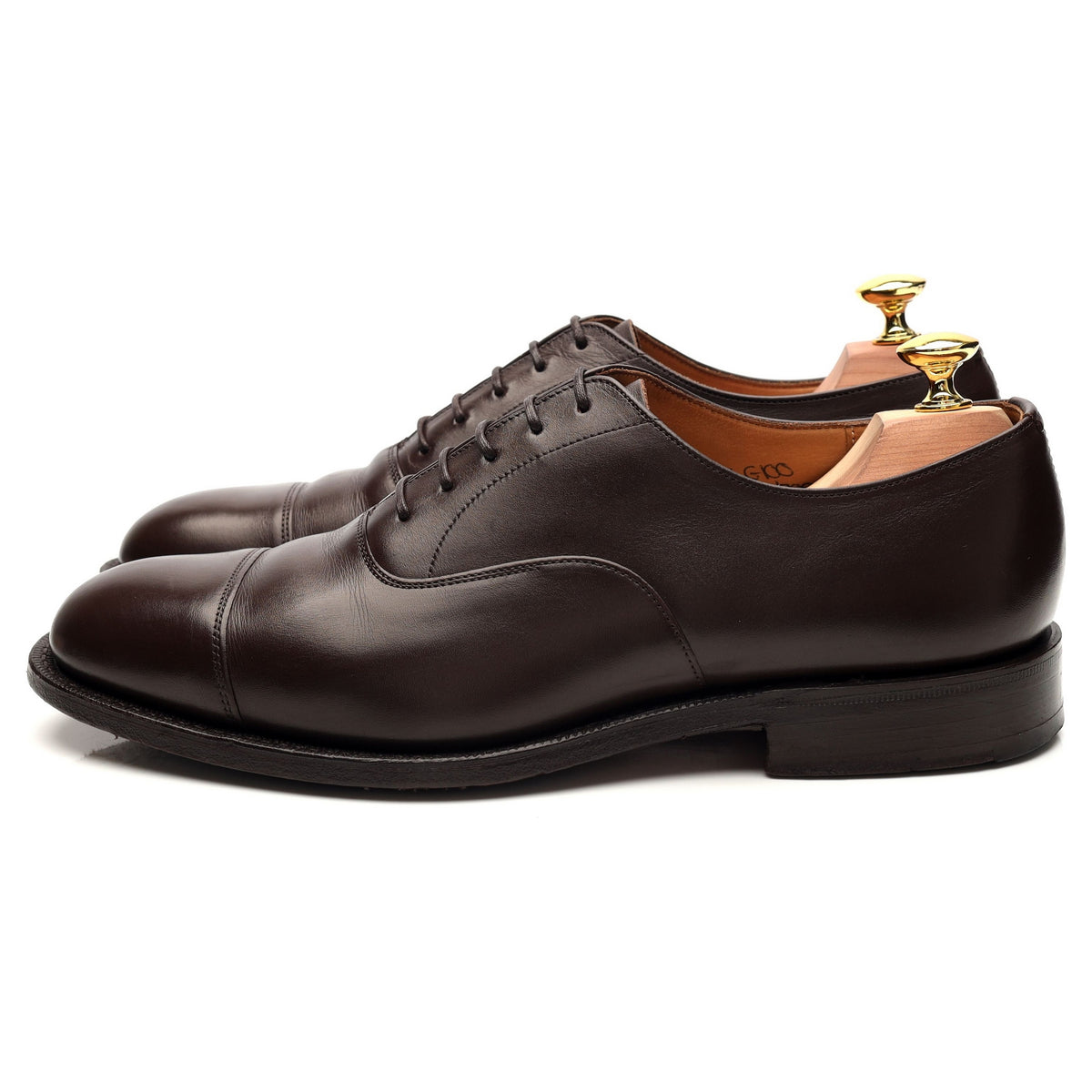 &#39;Aaron&#39; Dark Brown Leather Oxford UK 7.5 G