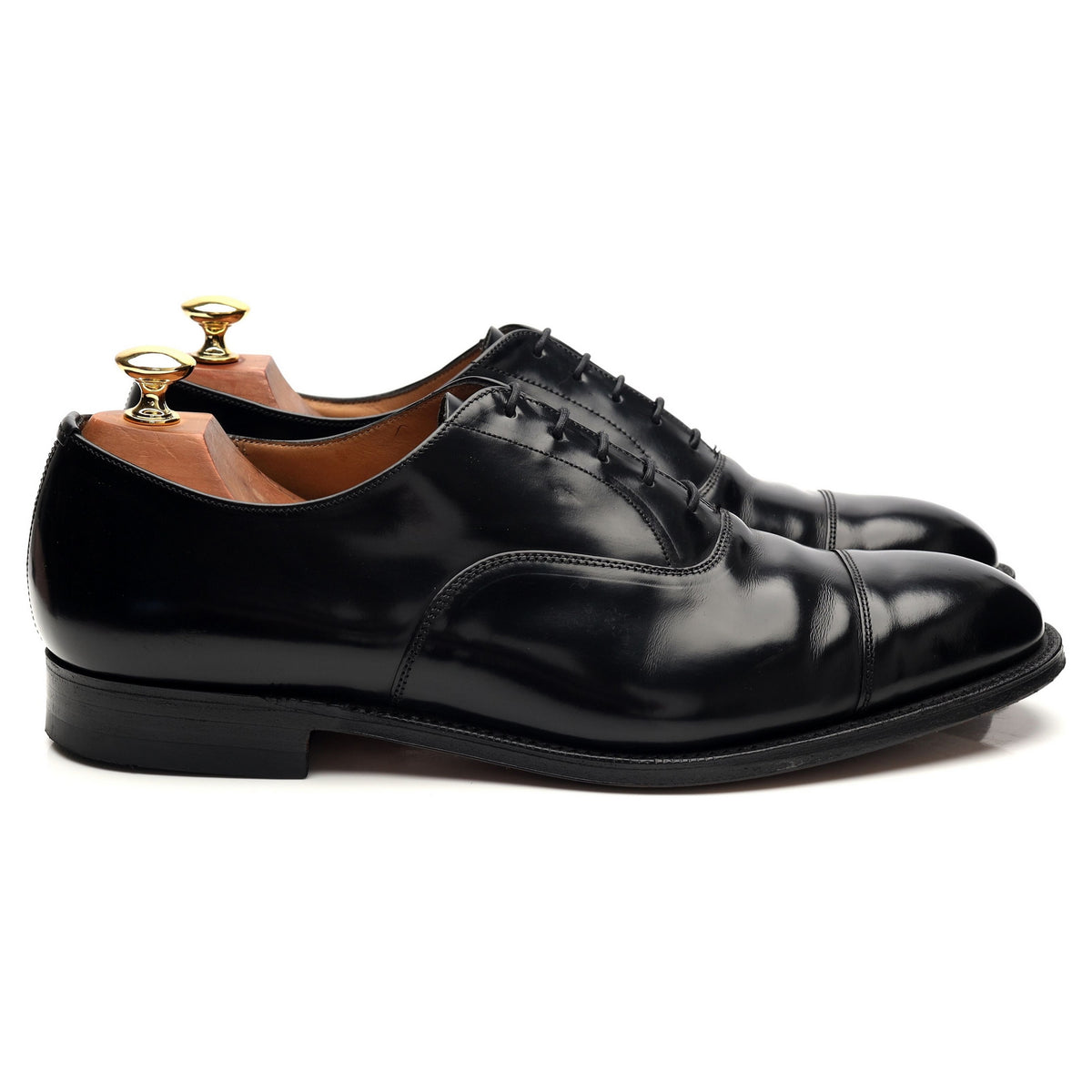 &#39;Thames&#39; Black Leather Oxford UK 9.5 F