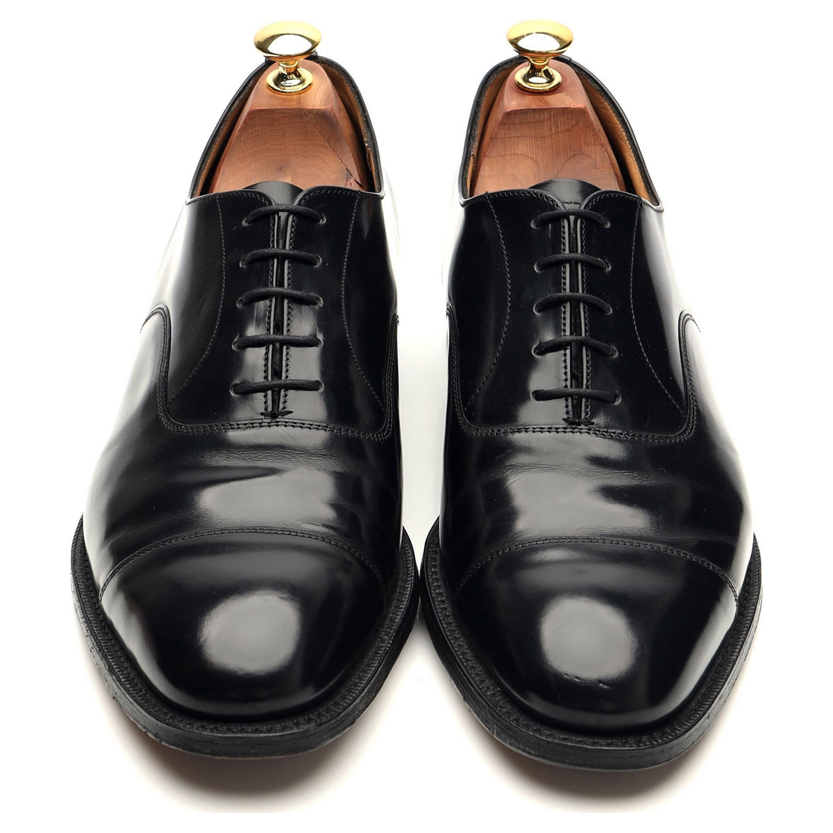 &#39;Thames&#39; Black Leather Oxford UK 9.5 F