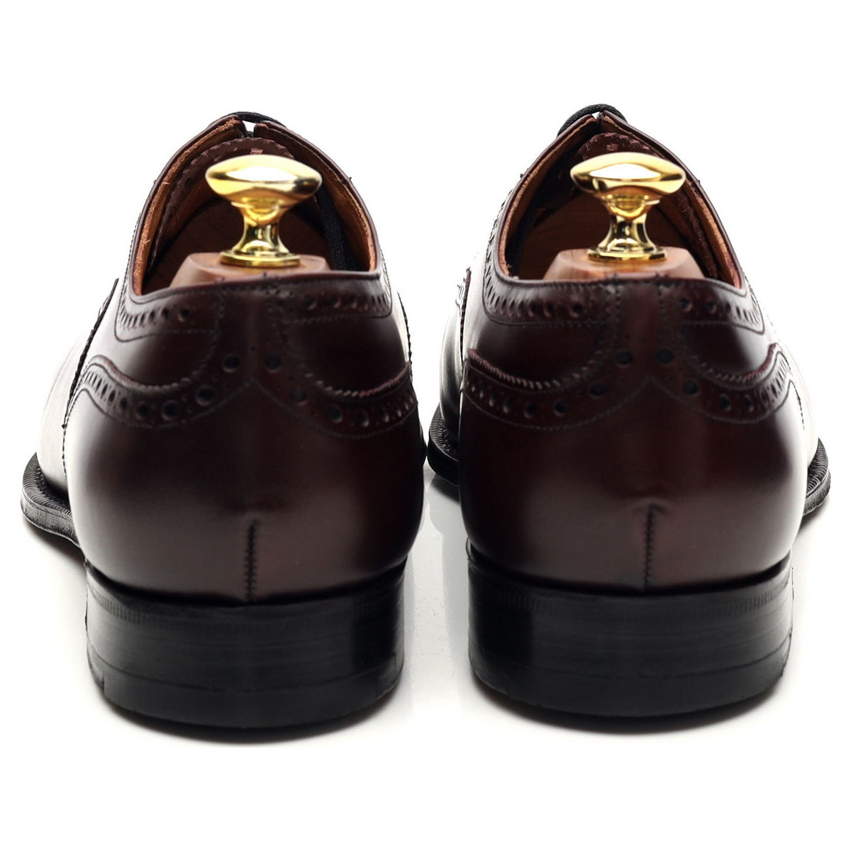 &#39;Diplomat&#39; Burgundy Leather Oxford Brogues UK 8.5 F