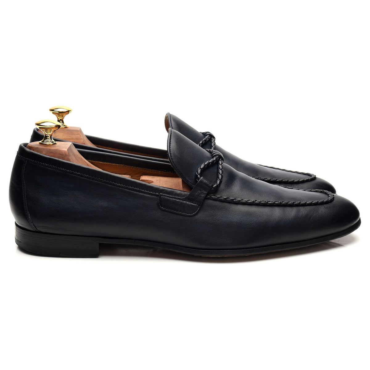 Navy Blue Leather Loafers UK 11 EU 45