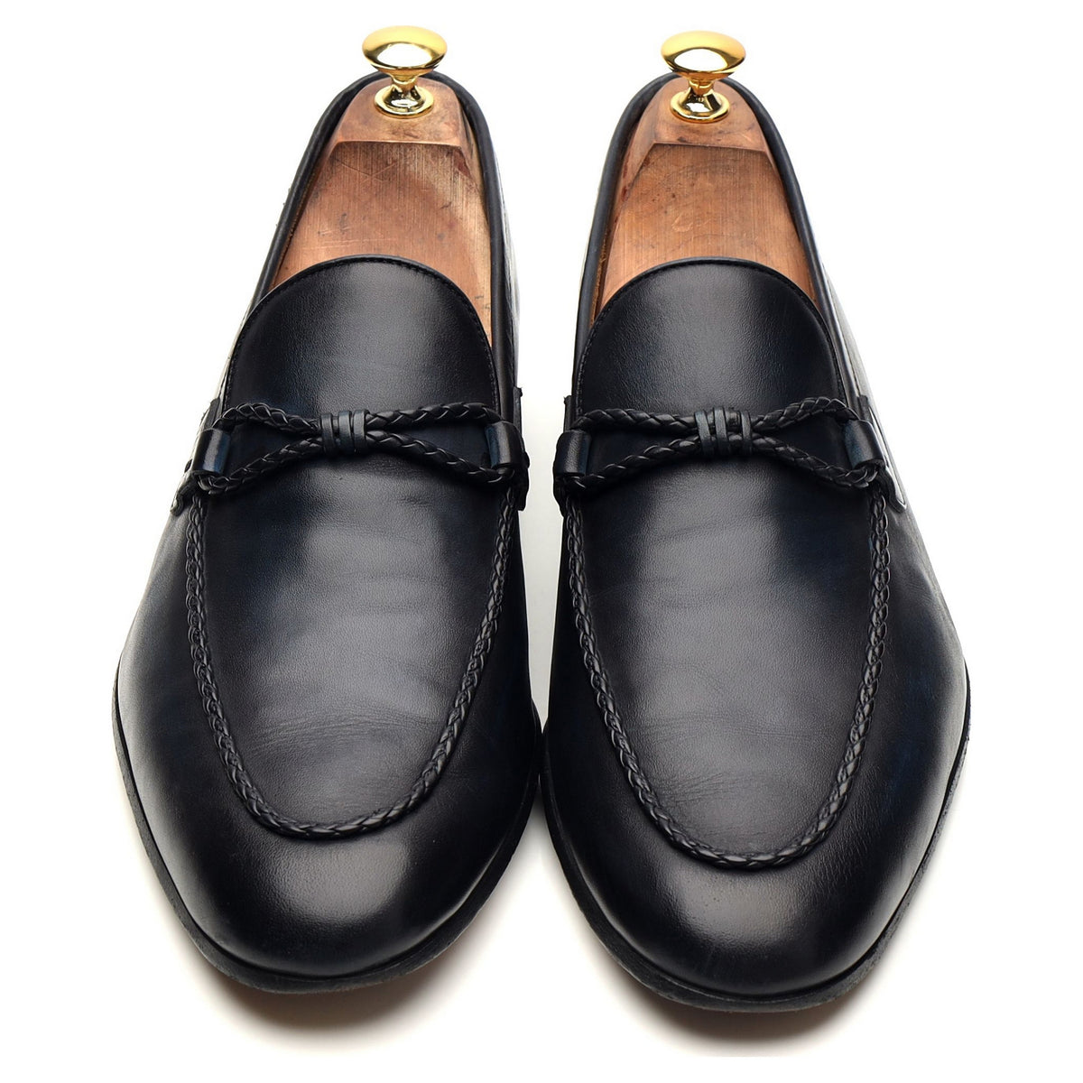 Navy Blue Leather Loafers UK 11 EU 45