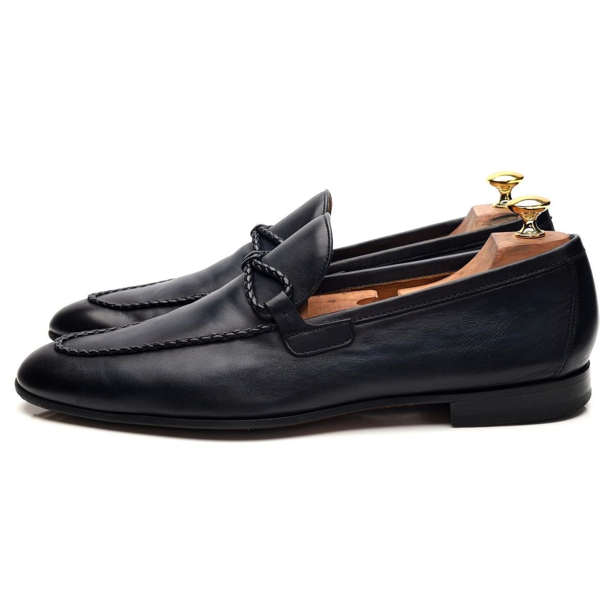 Navy Blue Leather Loafers UK 11 EU 45