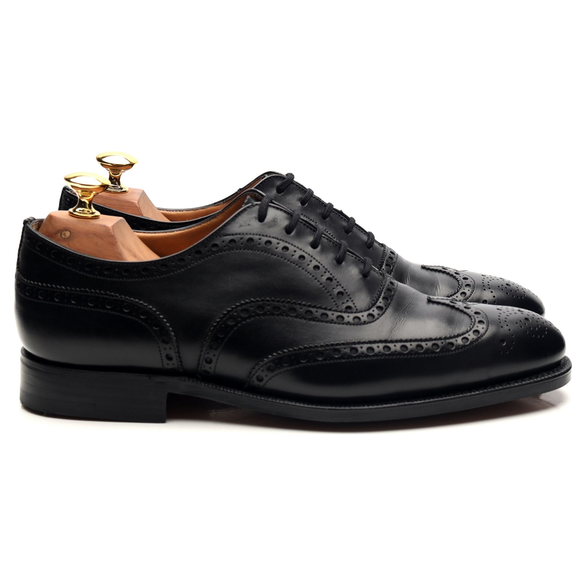 Chetwynd' Black Leather Oxford Brogues UK 6 F - Abbot's Shoes