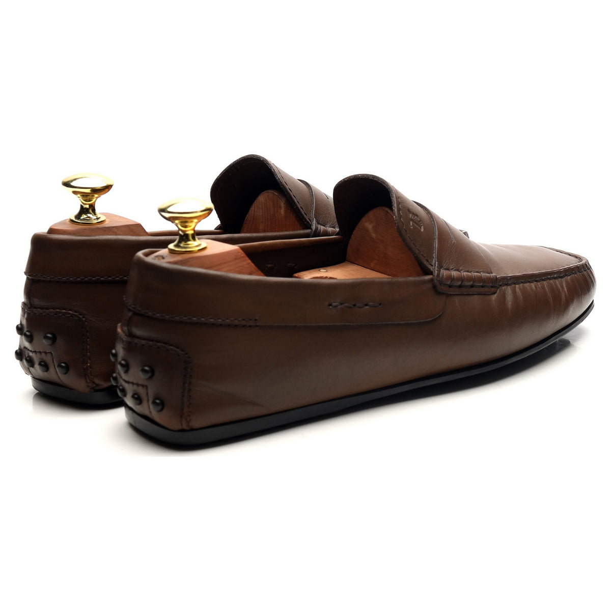 Gommino Brown Leather Driving Loafers UK 7