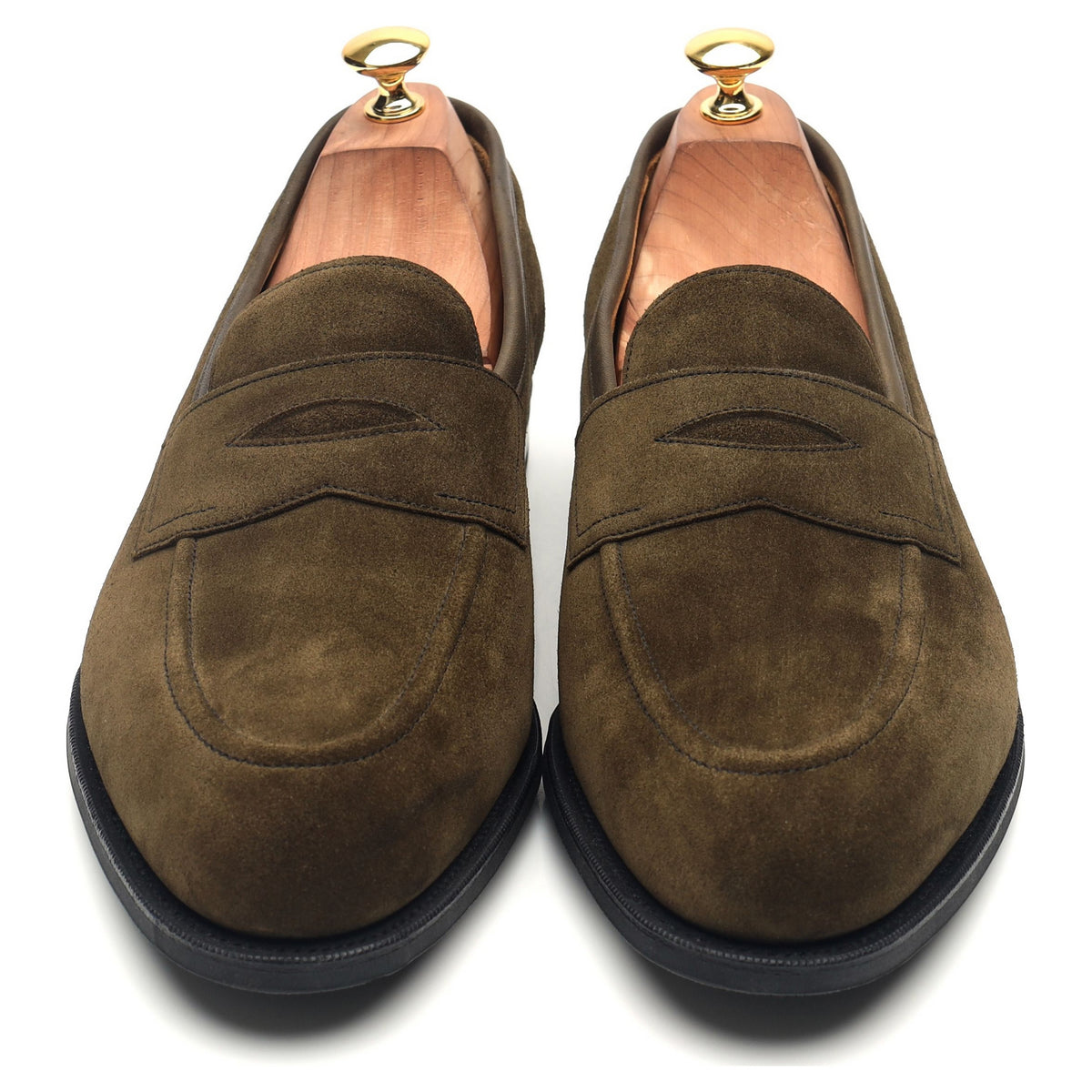 Green cheap suede loafers