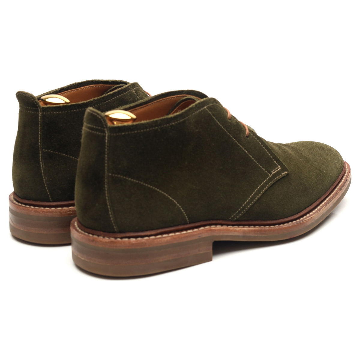 &#39;Sandown&#39; Green Suede Chukka Boots UK 6.5 F