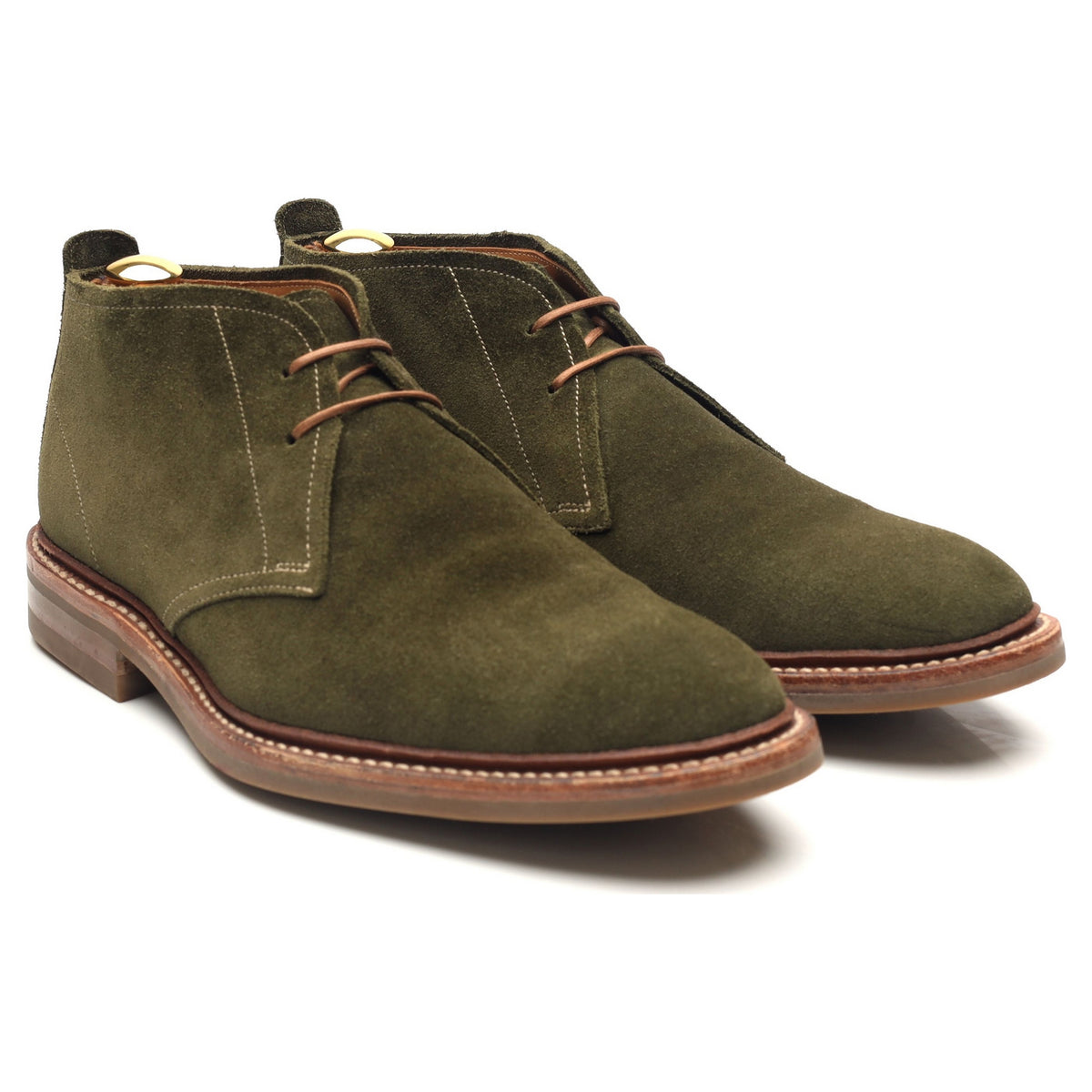 &#39;Sandown&#39; Green Suede Chukka Boots UK 6.5 F