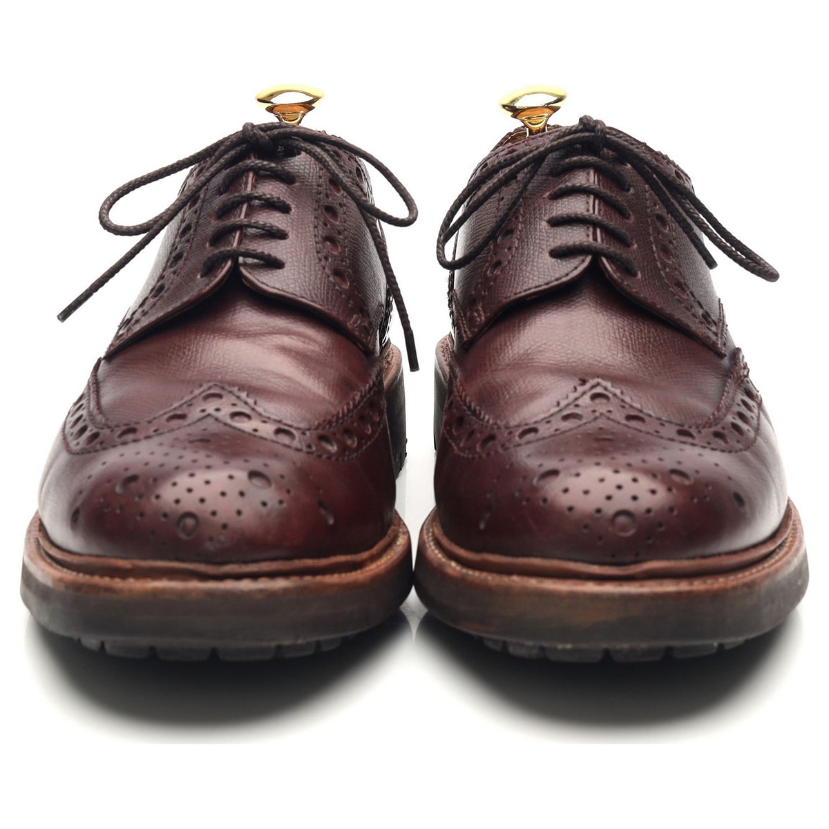 &#39;Archie&#39; Burgundy Leather Derby Brogues UK 8 G