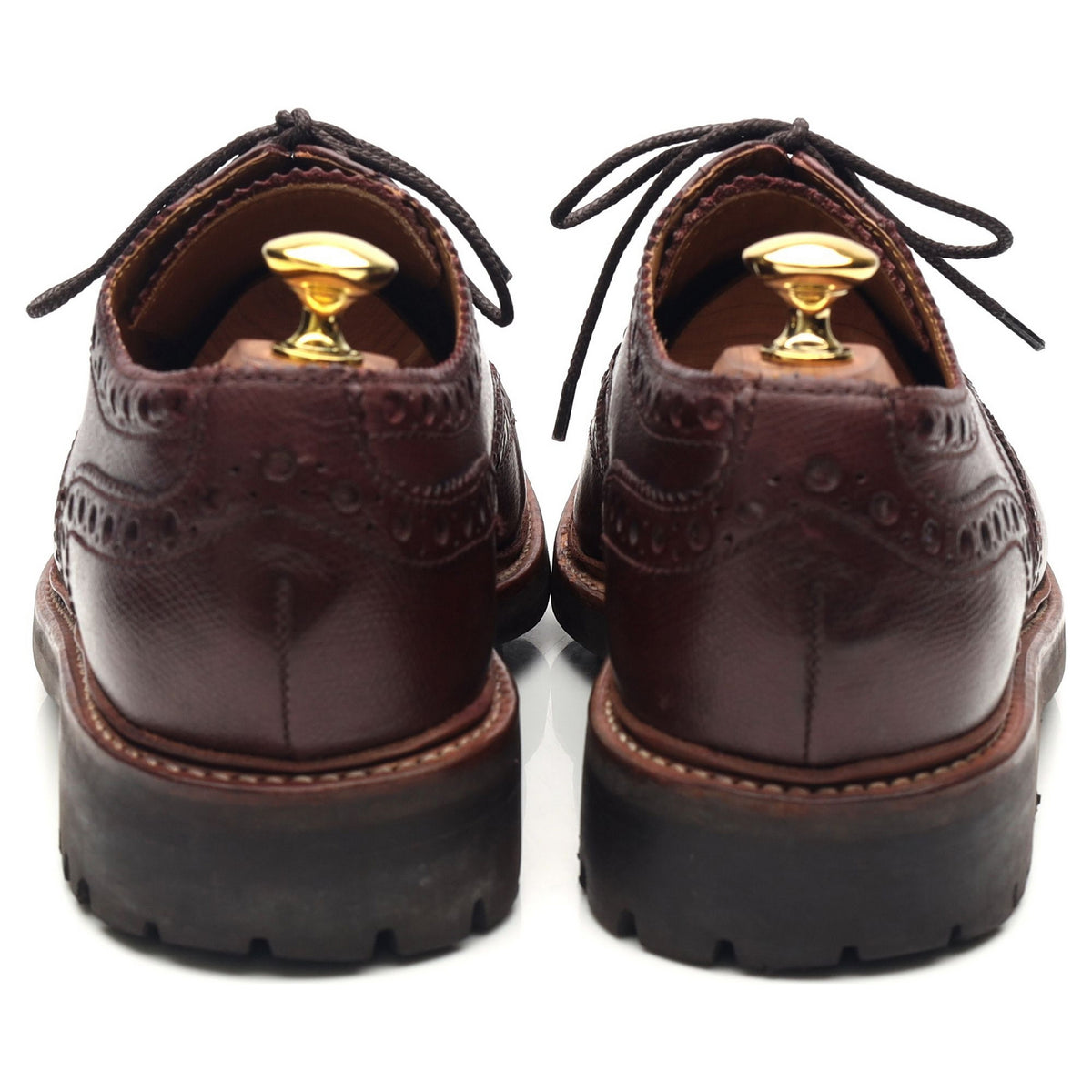 &#39;Archie&#39; Burgundy Leather Derby Brogues UK 8 G