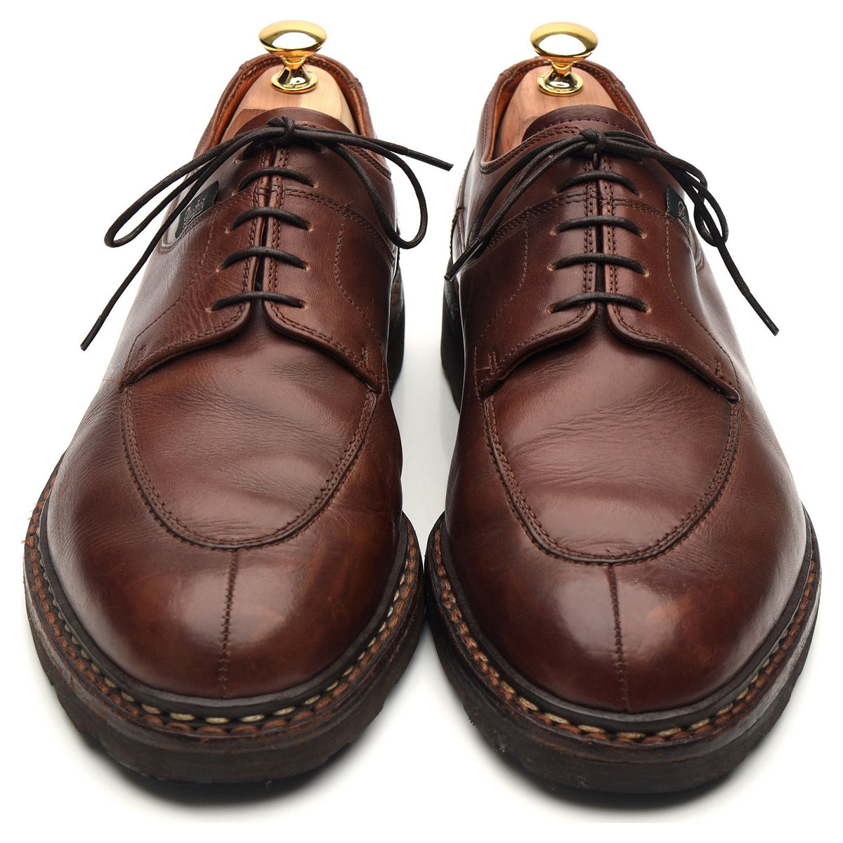 &#39;Avignon&#39; Brown Leather Split Toe Derby UK 11