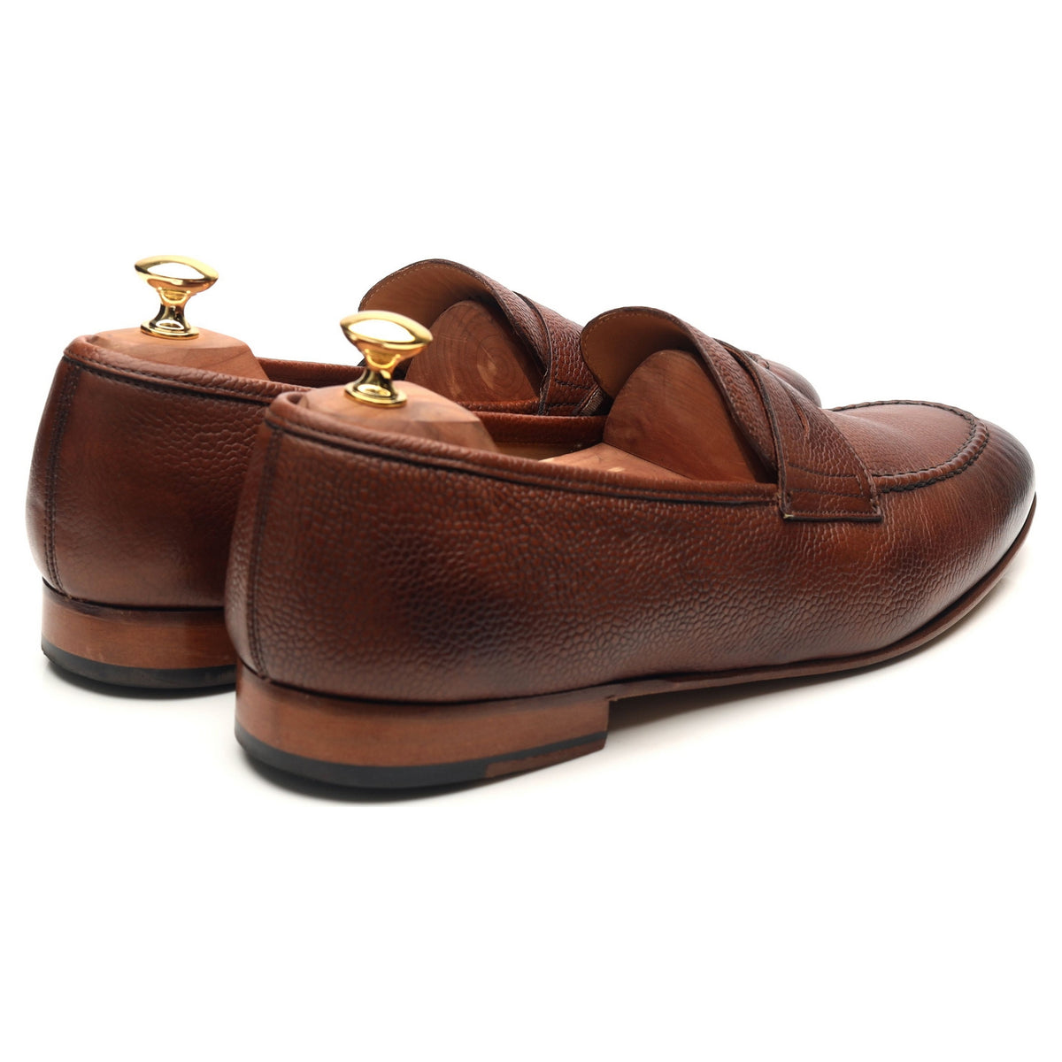 &#39;Ledley&#39; Brown Leather Loafers UK 10.5 G