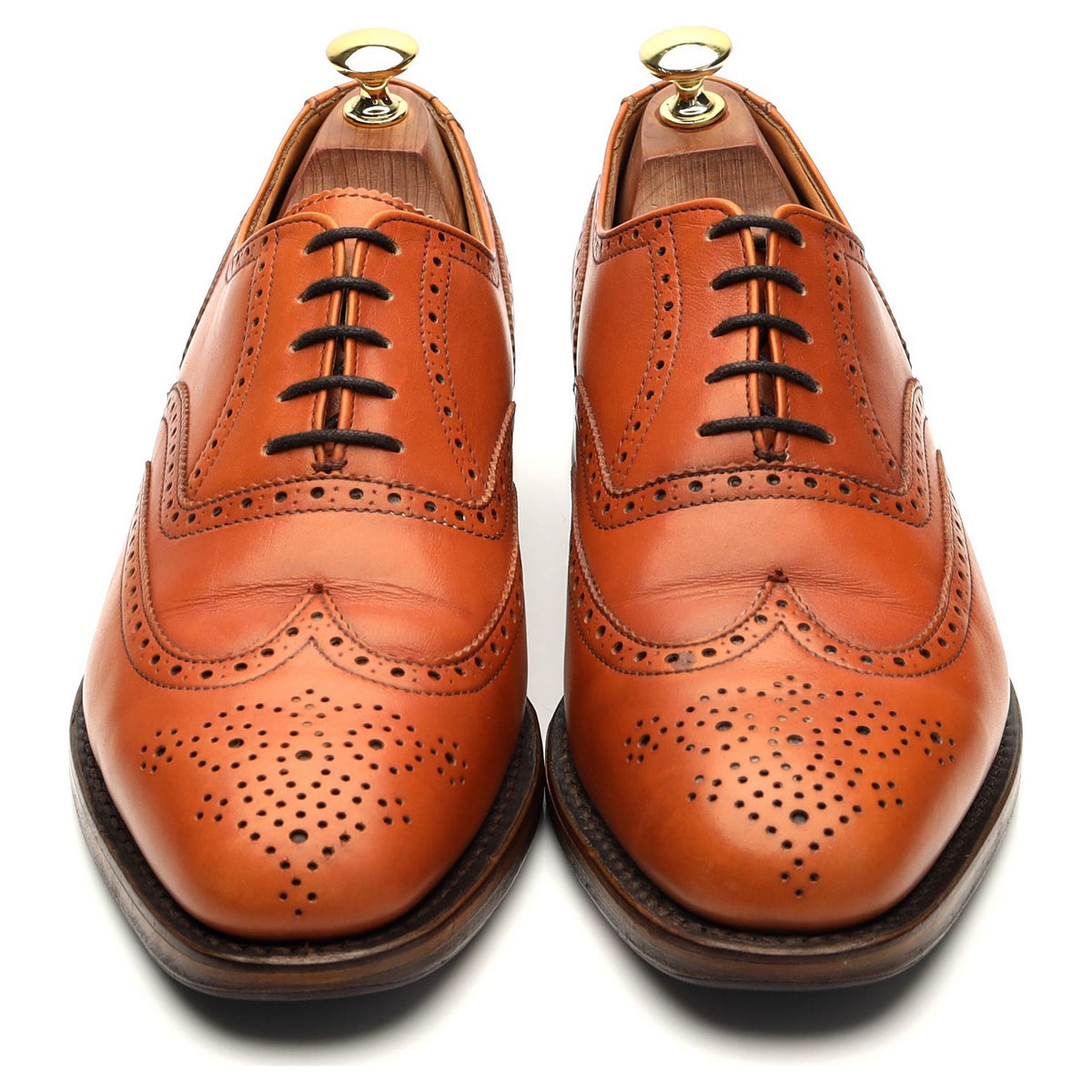 &#39;Ramsey&#39; Tan Brown Leather Oxford Brogues UK 8 FX