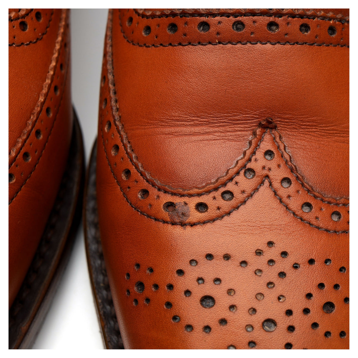 &#39;Ramsey&#39; Tan Brown Leather Oxford Brogues UK 8 FX