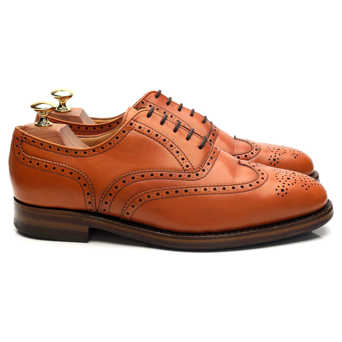 &#39;Ramsey&#39; Tan Brown Leather Oxford Brogues UK 8 FX