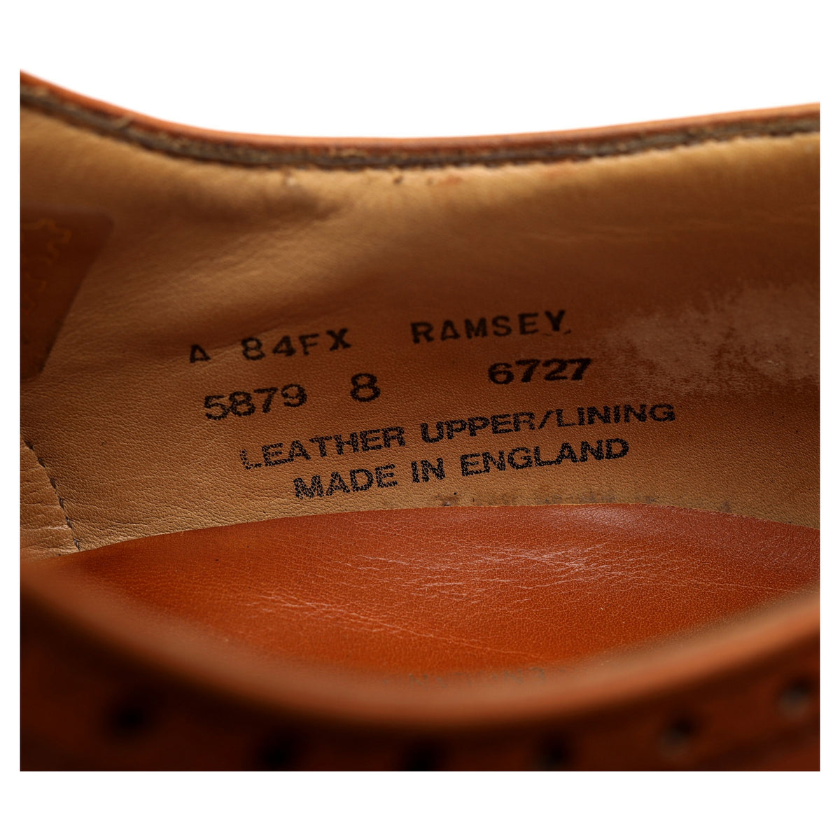 &#39;Ramsey&#39; Tan Brown Leather Oxford Brogues UK 8 FX