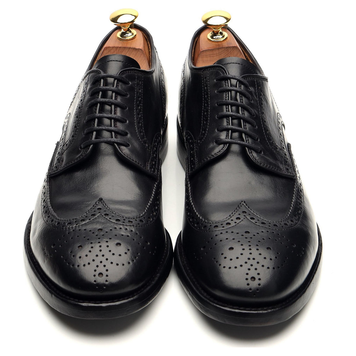 &#39;Princeton 039&#39; Black Leather Derby Brogues UK 6 EU 40
