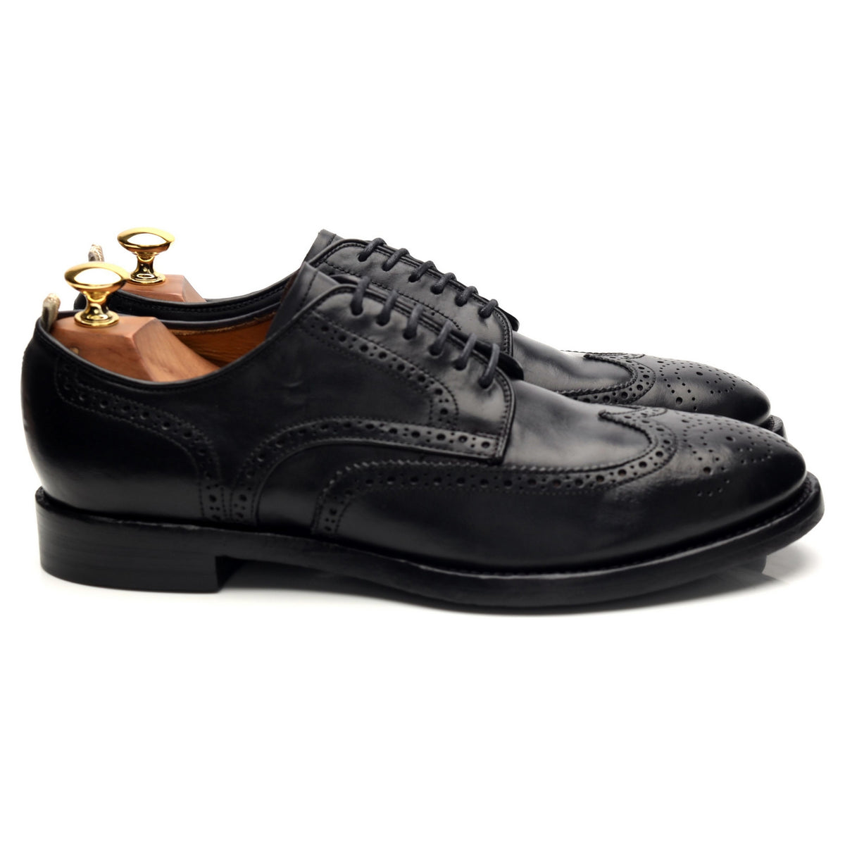 &#39;Princeton 039&#39; Black Leather Derby Brogues UK 6 EU 40