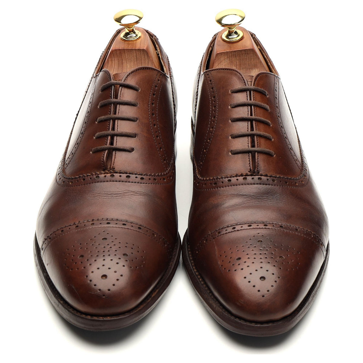 Brown Leather Oxford Brogues UK 8 G