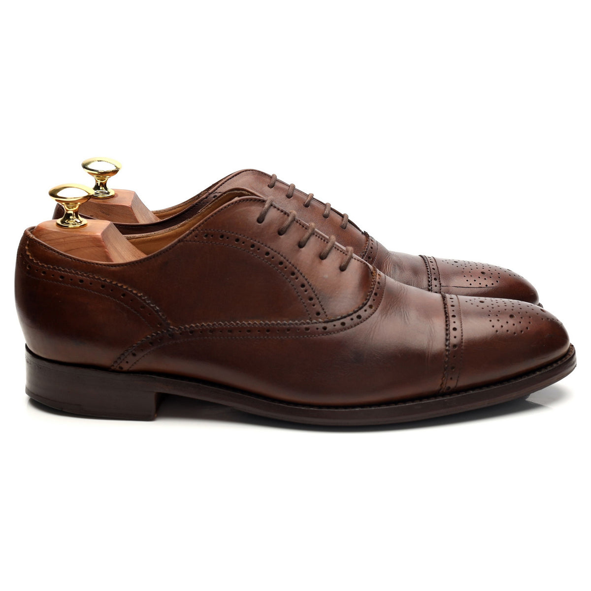 Brown Leather Oxford Brogues UK 8 G