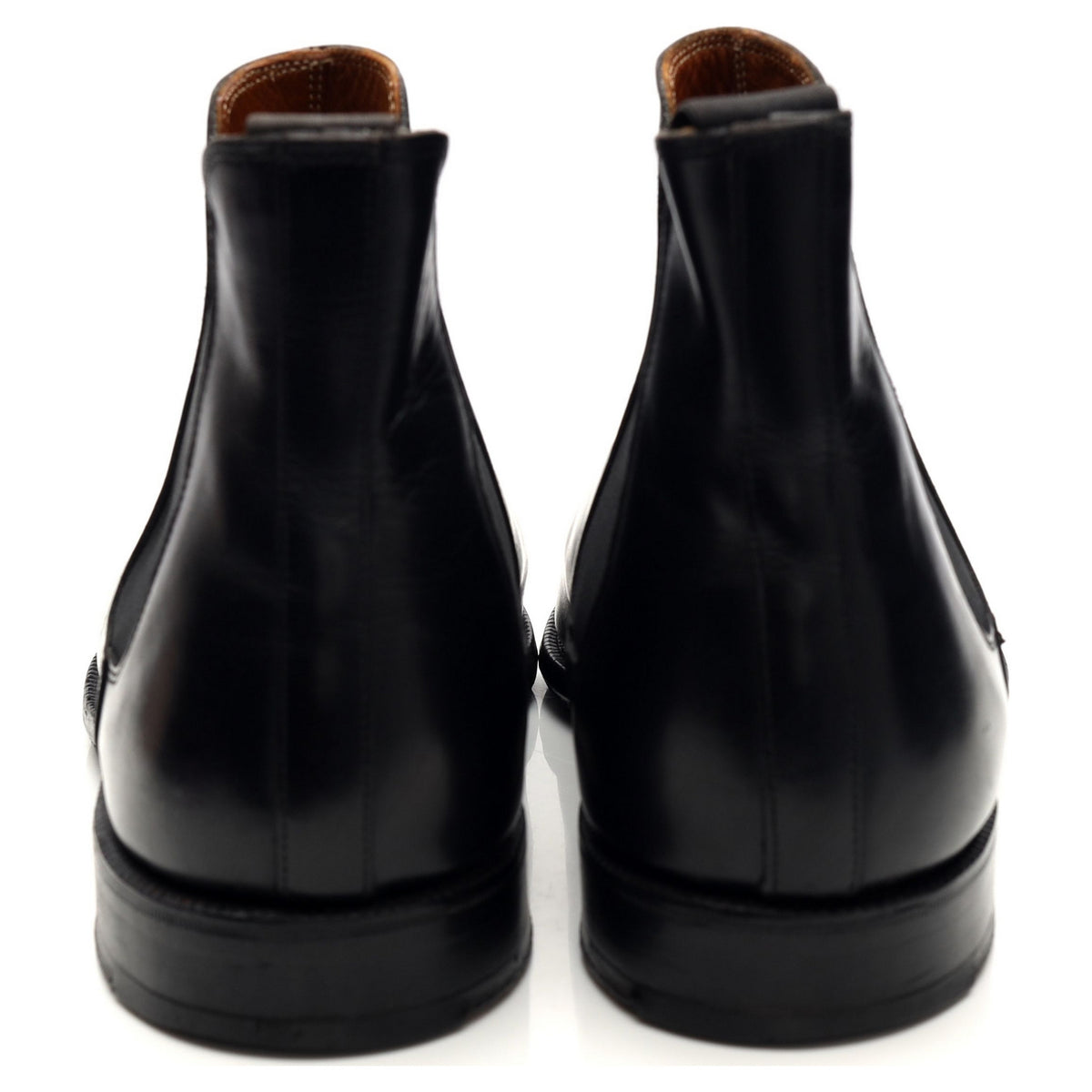 &#39;Chelsea&#39; Black Leather Chelsea Boots UK 9 E