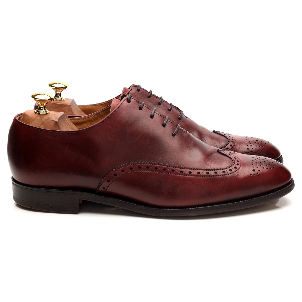 Burgundy Leather Oxford Brogues UK 10.5 D