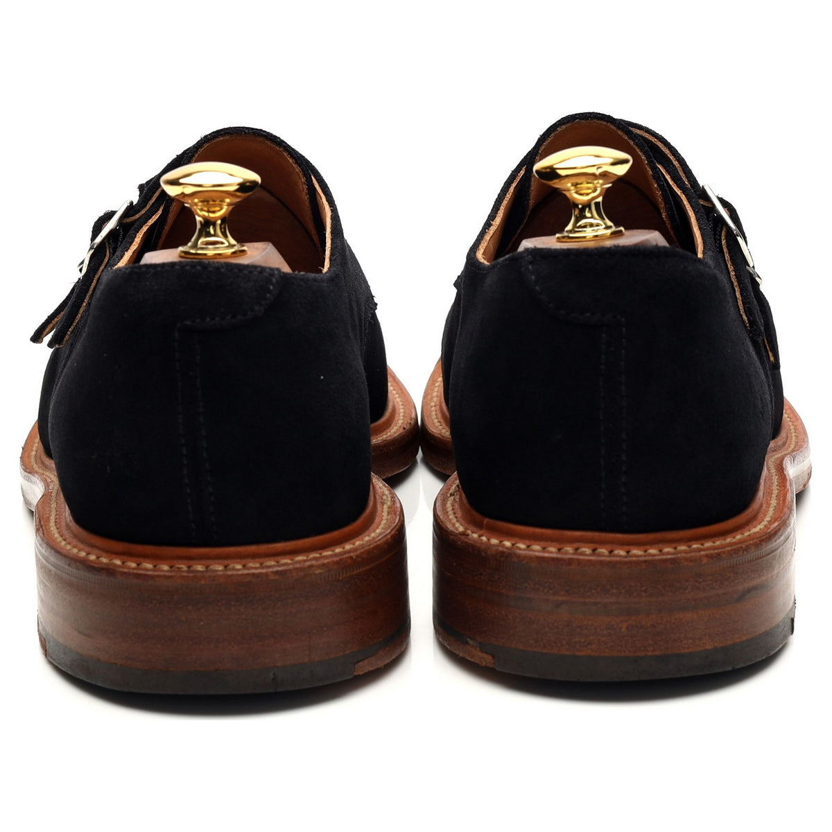 Oliver Spencer &#39;OSA262&#39; Navy Blue Suede Double Monk Strap UK 11