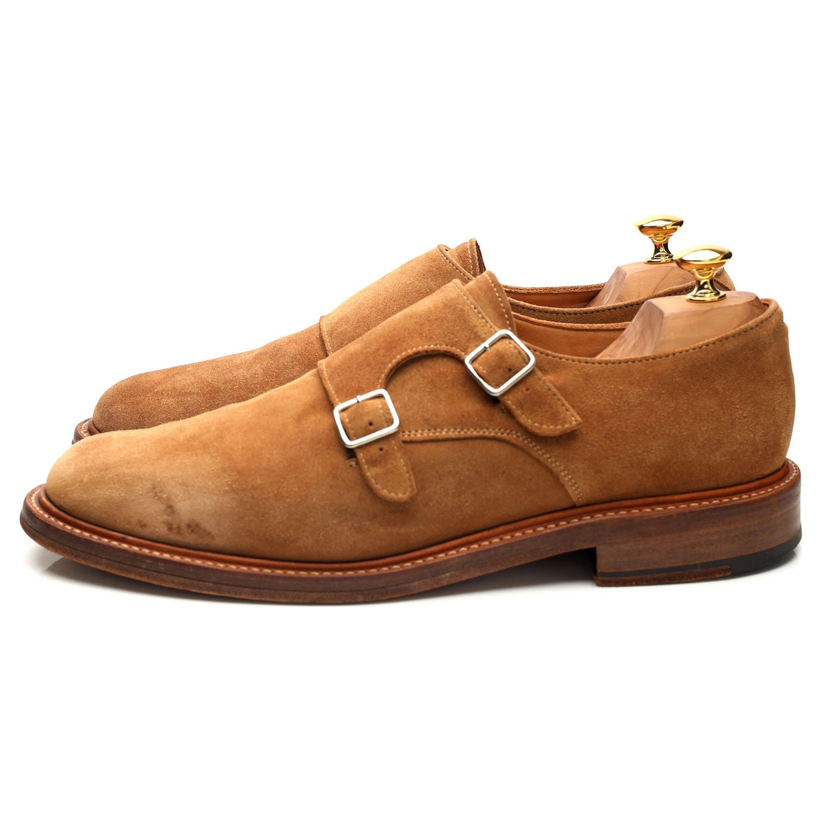 Oliver Spencer &#39;OSA262&#39; Sand Suede Double Monk Strap UK 11