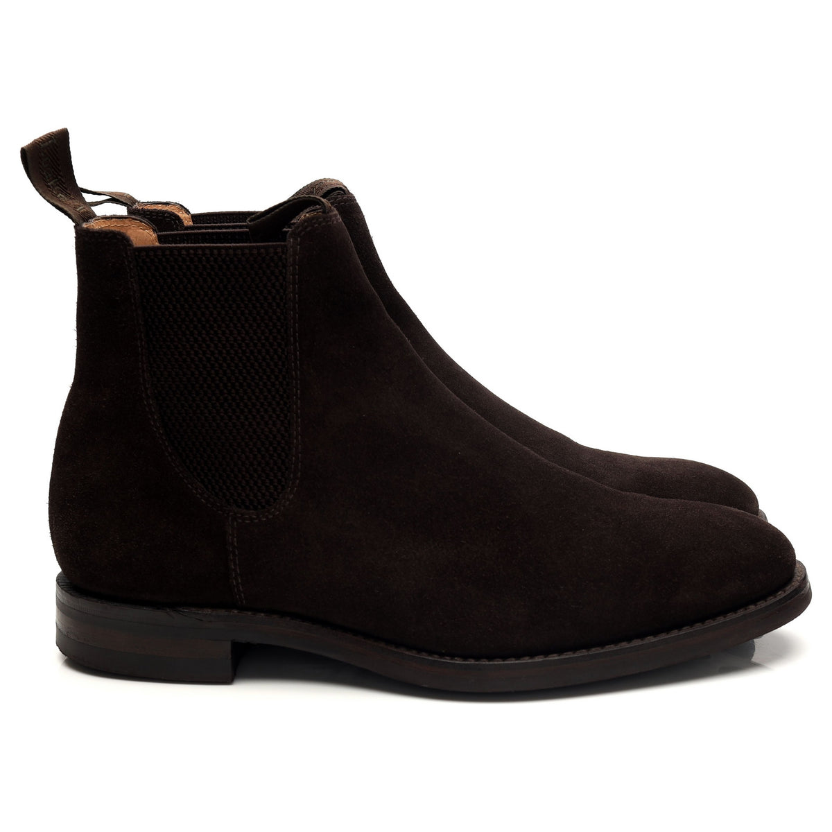 1880 &#39;Chatsworth&#39; Dark Brown Suede Chelsea Boots UK 8 G