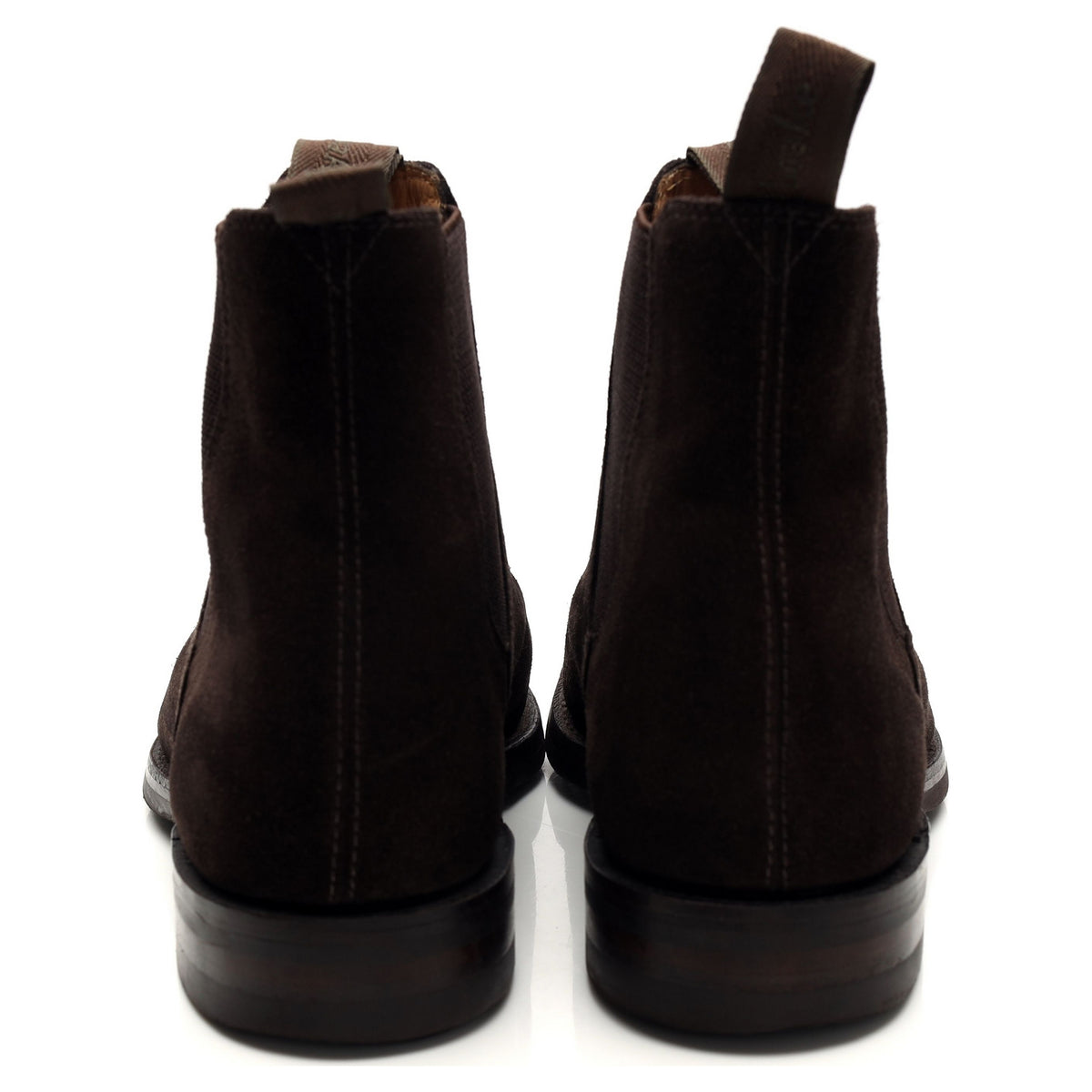 1880 &#39;Chatsworth&#39; Dark Brown Suede Chelsea Boots UK 8 G