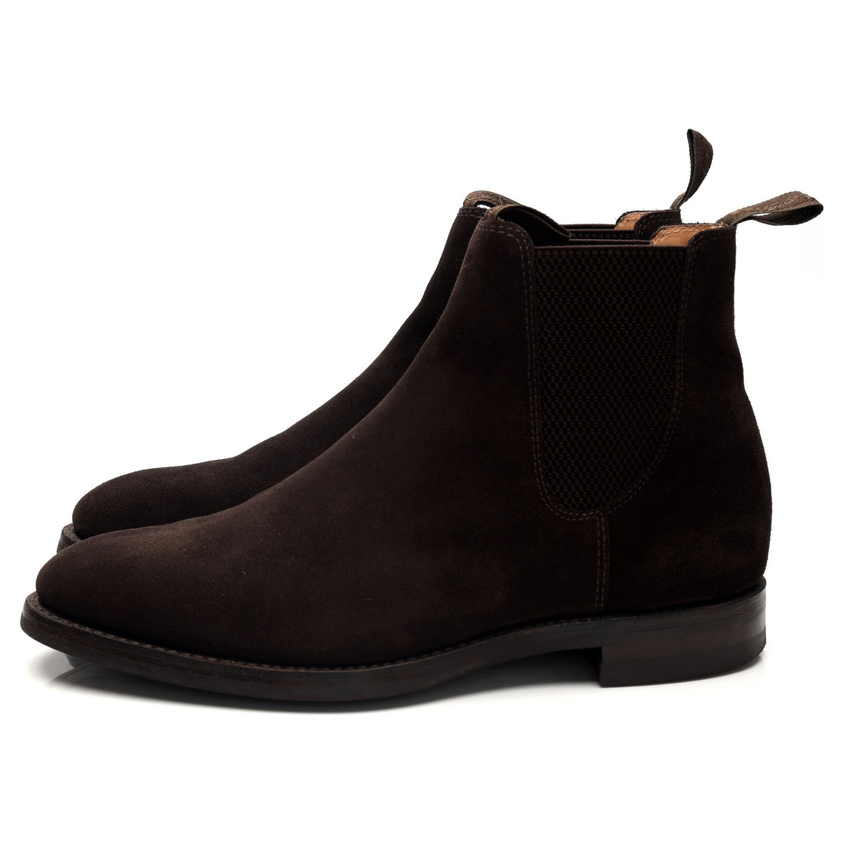 1880 &#39;Chatsworth&#39; Dark Brown Suede Chelsea Boots UK 8 G