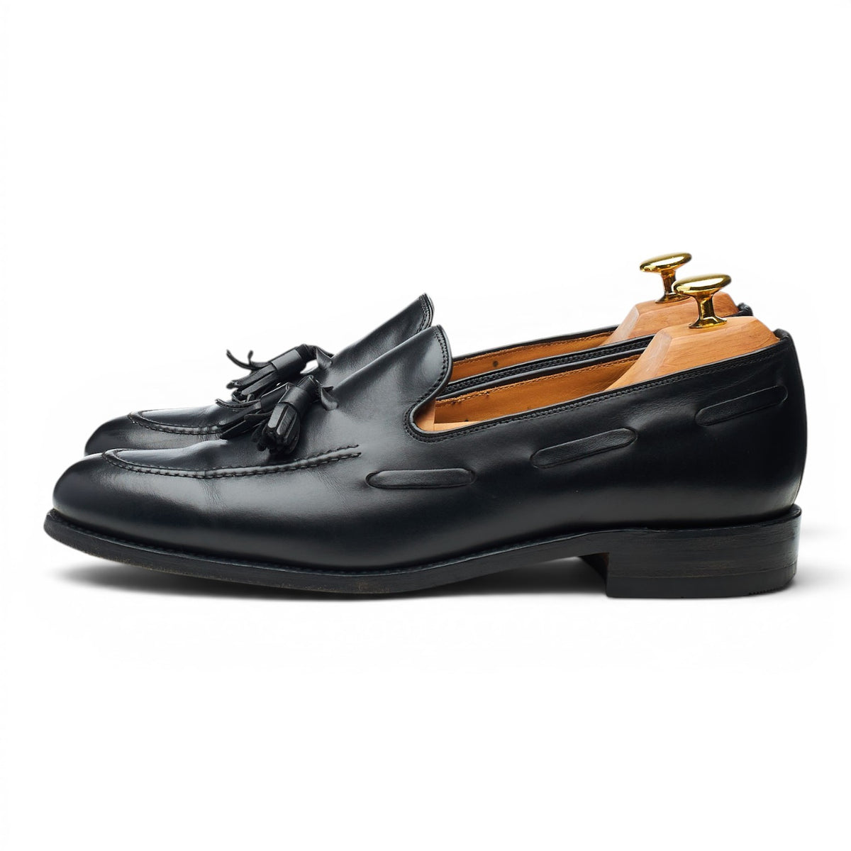 Charles Tyrwhitt 'Berwick' Black Leather Tassel Loafers UK 8 F