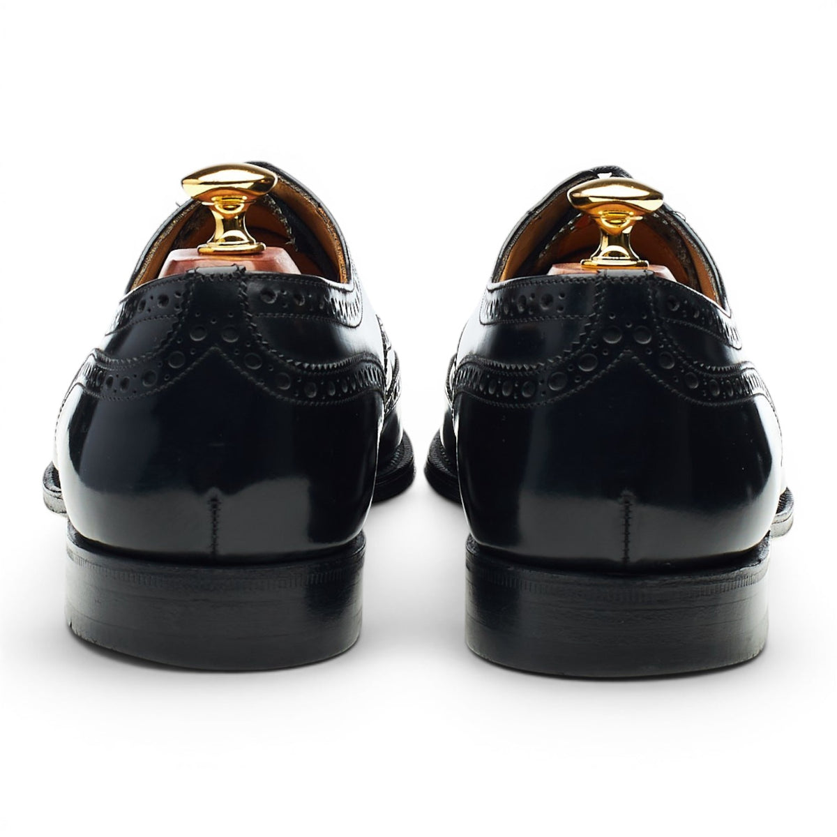 'Nene' Black Leather Oxford Brogues UK 9.5 G