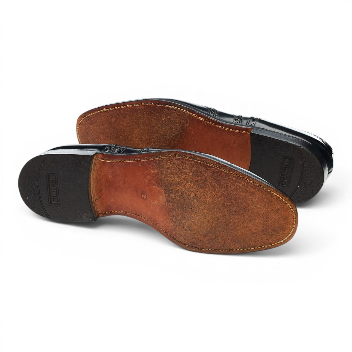 'Nene' Black Leather Oxford Brogues UK 9.5 G