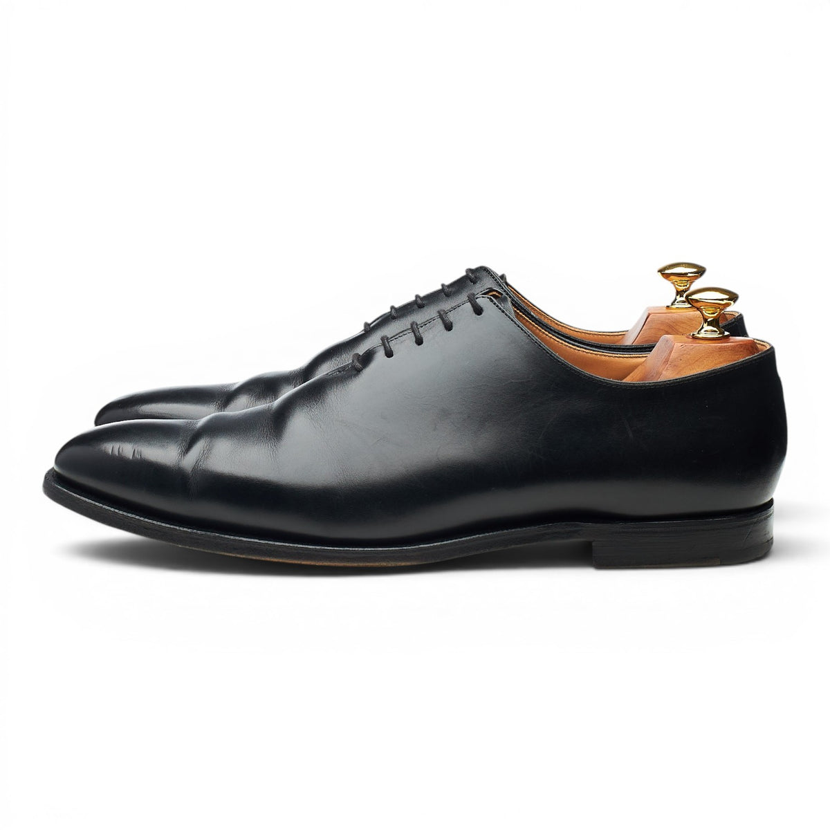 'Alex' Black Leather Wholecut Oxford UK 9 E