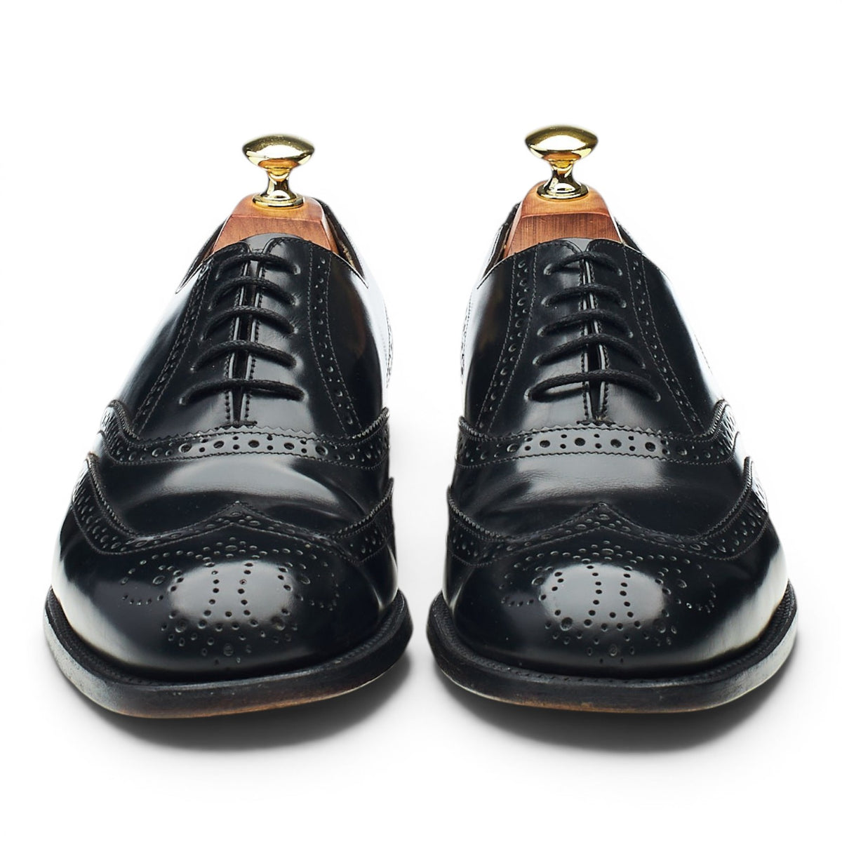 'Venice' Black Leather Brogues UK 7 G