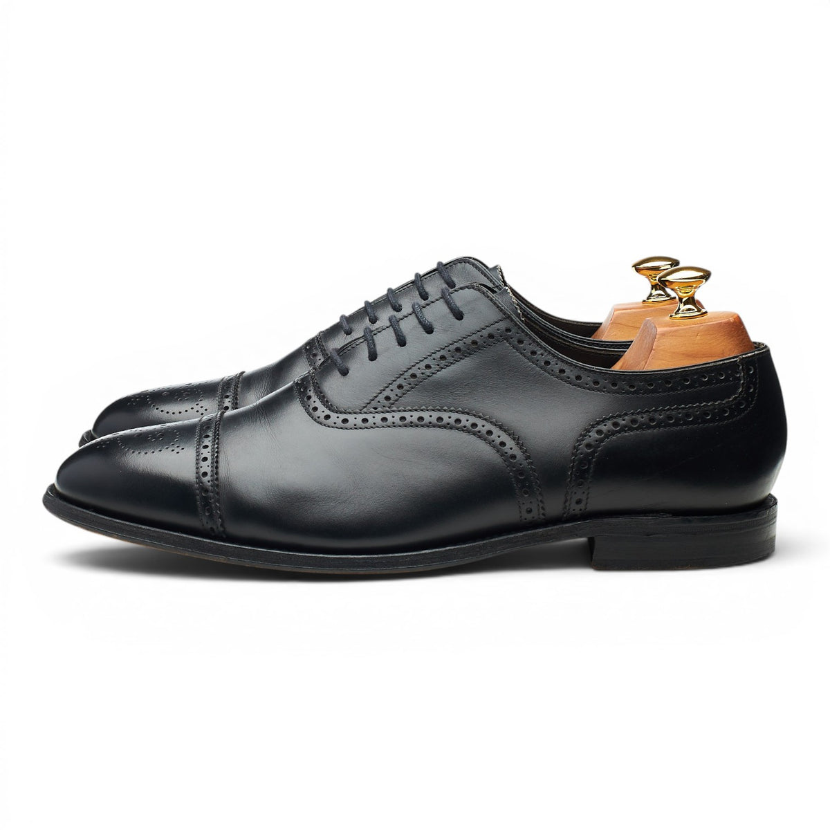 Loake 'Hampstead' Black Leather Oxford Brogues UK 10 G