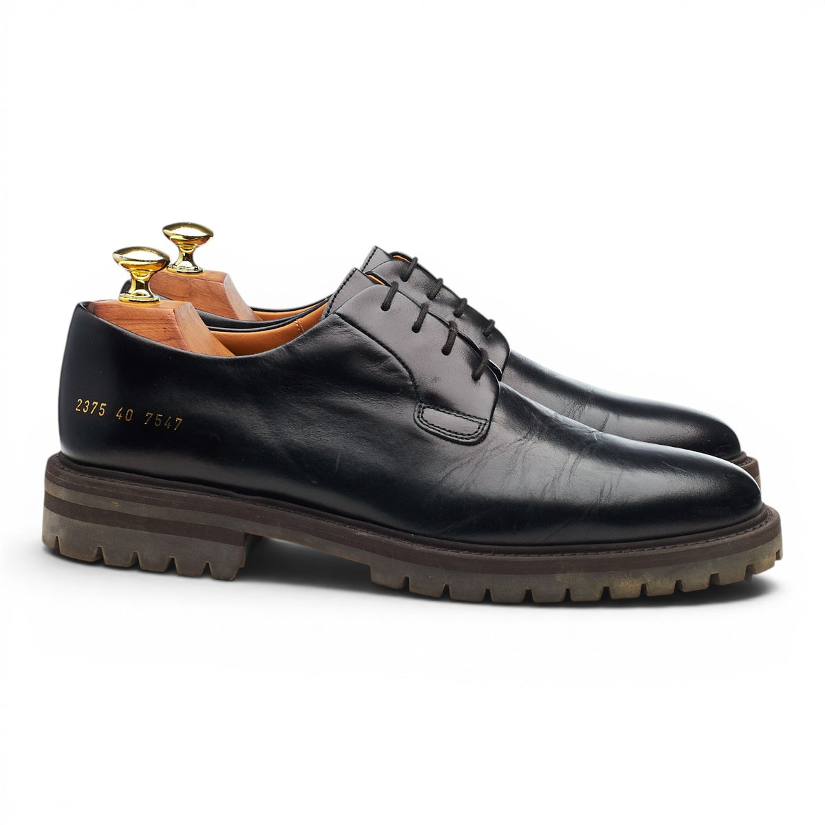 Black Leather Derby UK 6 EU 40