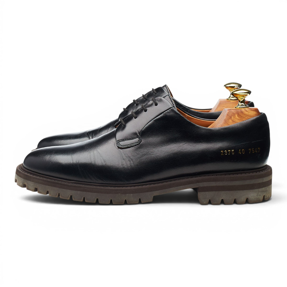 Black Leather Derby UK 6 EU 40