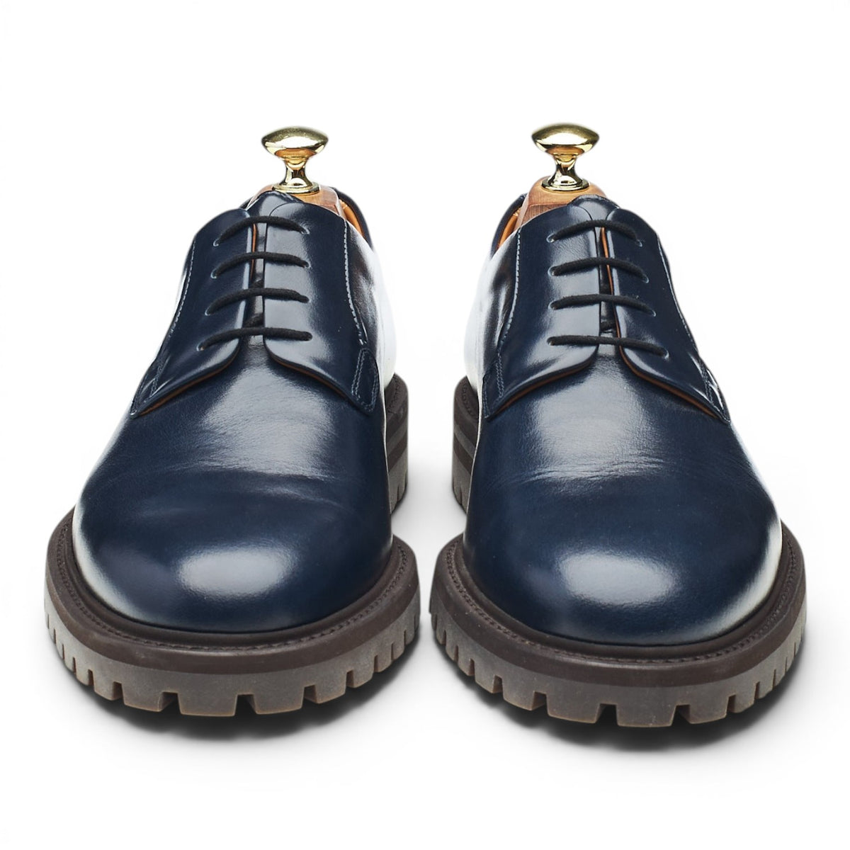 Navy Blue Leather Derby UK 6 EU 40