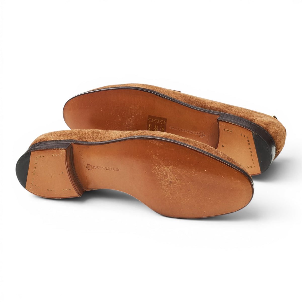 'Piccadilly' Mushroom Brown Suede Unlined Loafers UK 8.5 E