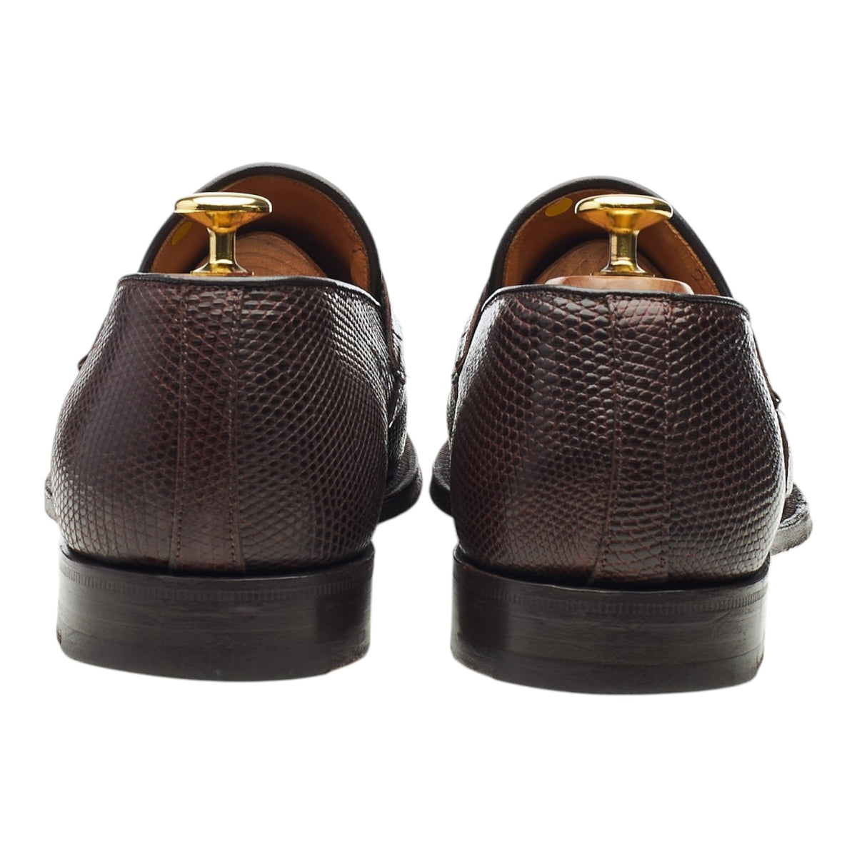 'Wesley' Brown Lizard Leather Loafers UK 8 F