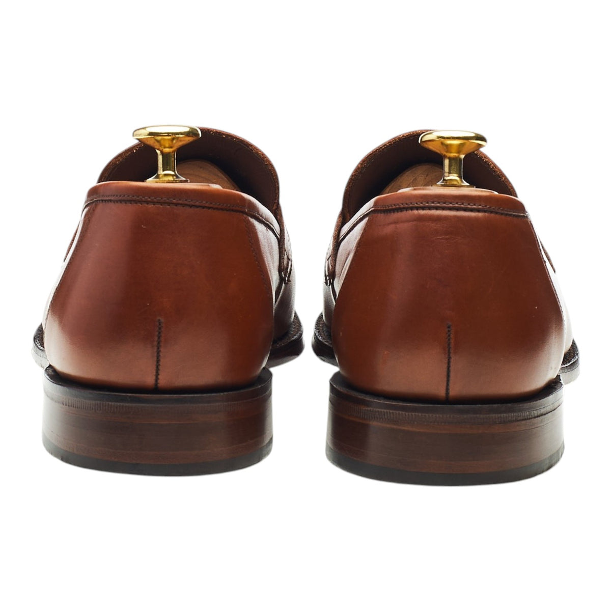1880 'Anson' Tan Brown Leather Loafers UK 8.5 F