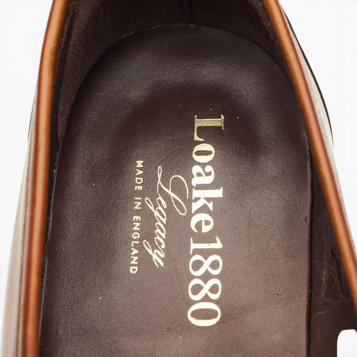 1880 'Anson' Tan Brown Leather Loafers UK 8.5 F